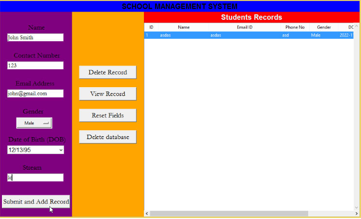 Student Management System Project in Python using tkinter 1 student management system project in python using tkinter